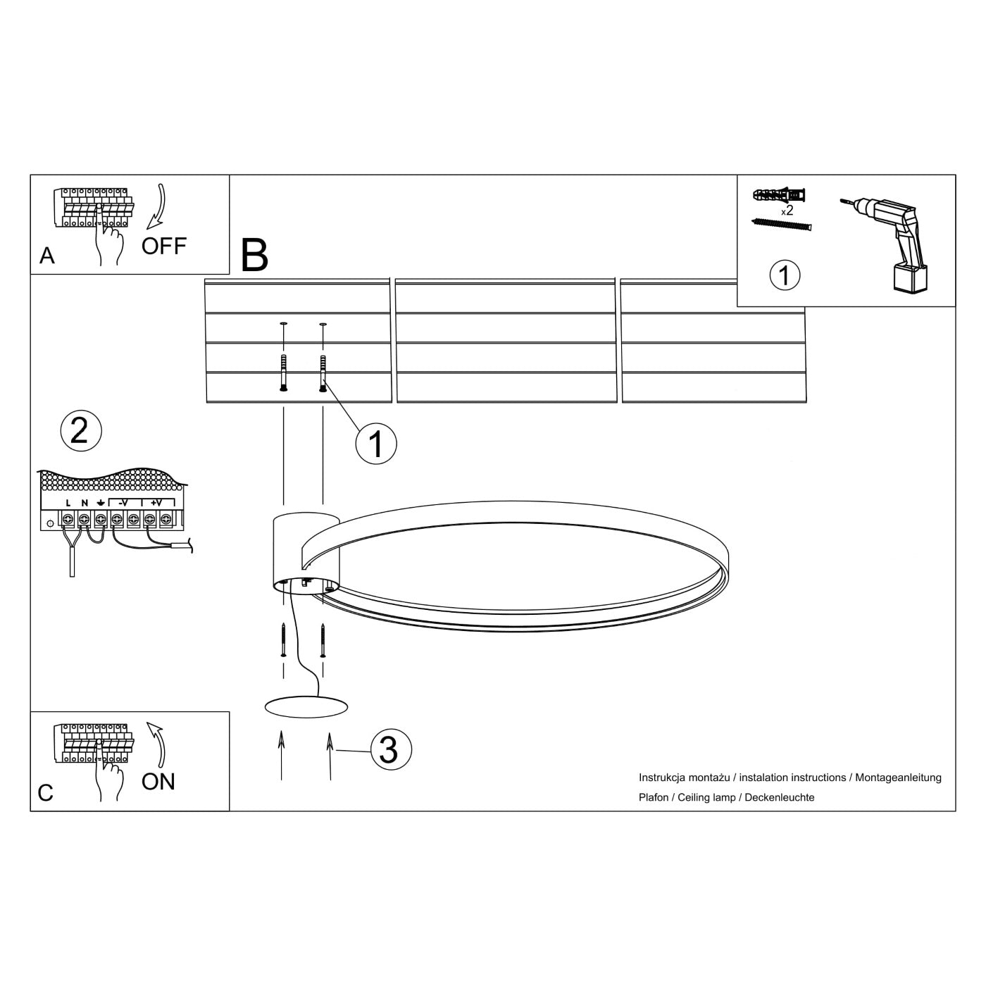 Plafond "RIO 55" 4000K