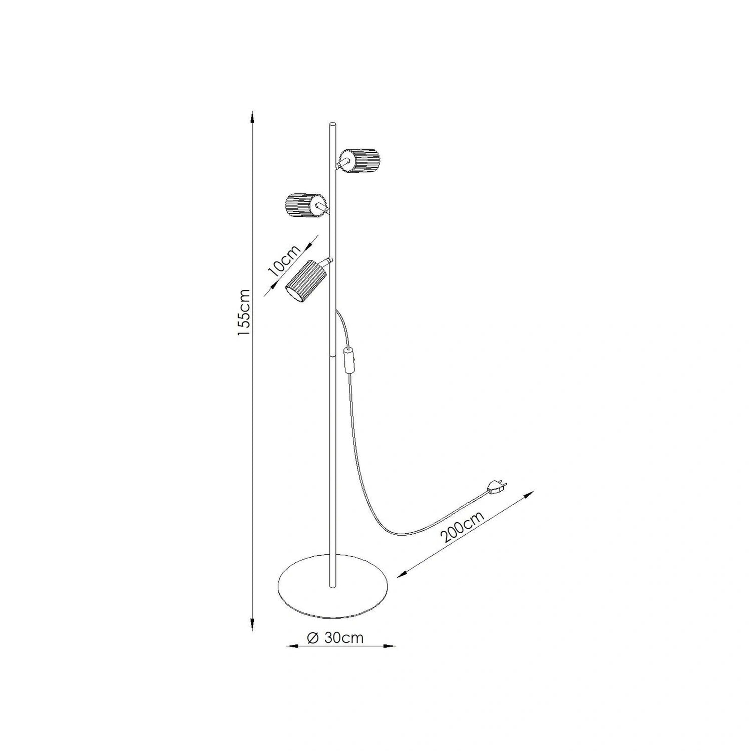 Stehlampe "KARBON 3"