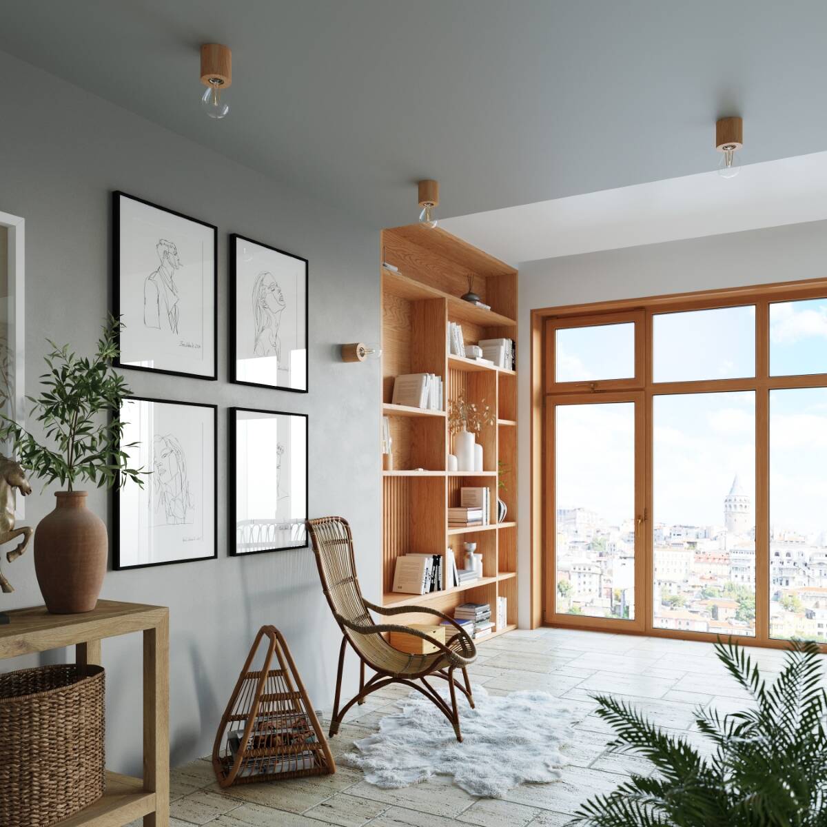 Holz - Tischlampe "Salgado" – Schreibtischlampen in Naturholz | Dexity Lichtdesign