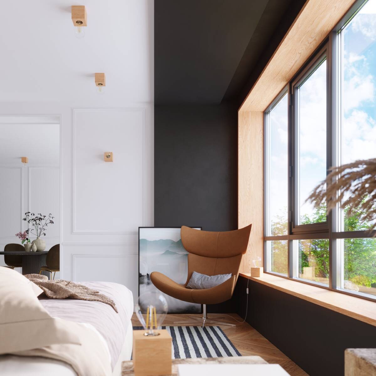 Holz - Tischleuchte "Ariz" – Schreibtischlampen in Naturholz | Dexity Lichtdesign