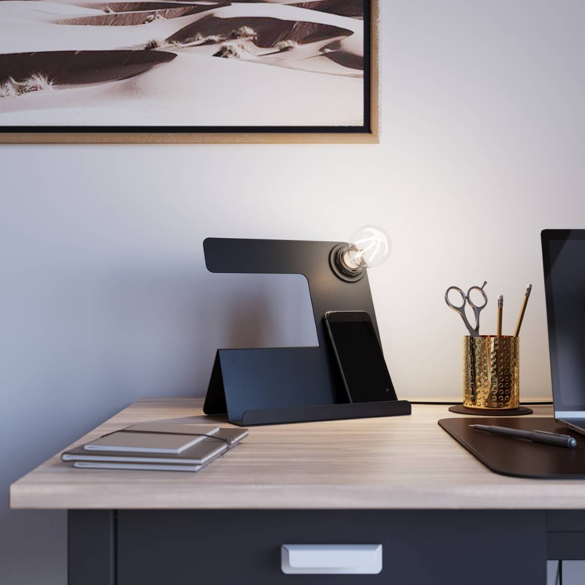 Tischleuchte "Incline" – Schreibtischlampen in Schwarz | Dexity Lichtdesign