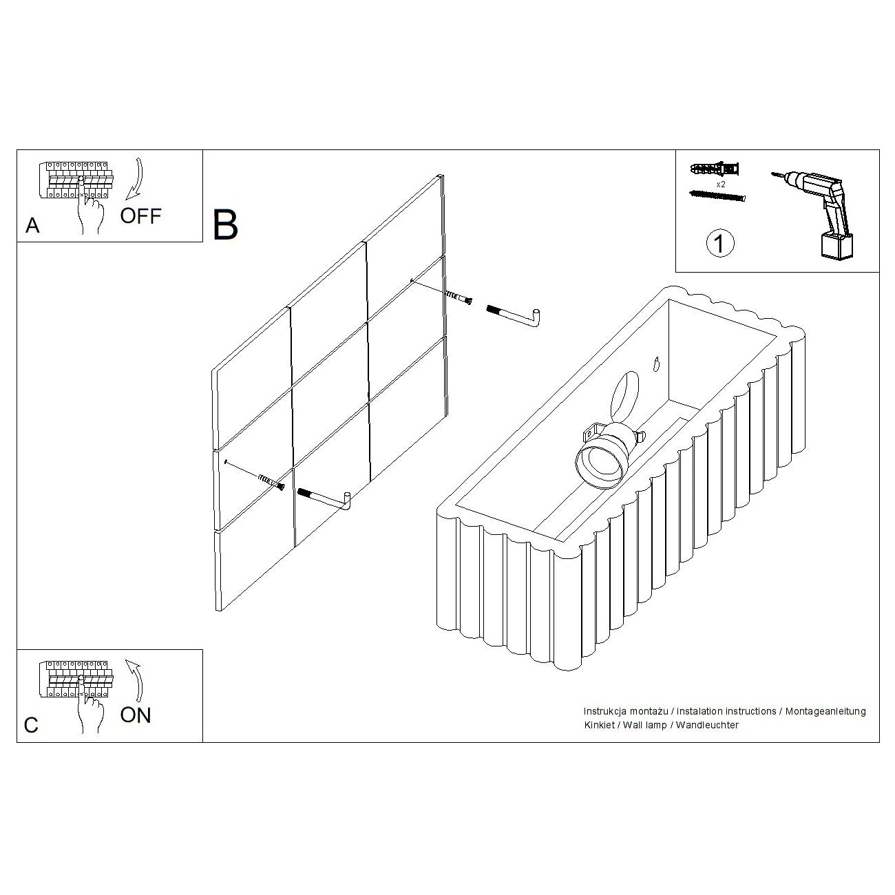 Keramik Wandleuchte "RIGATA"