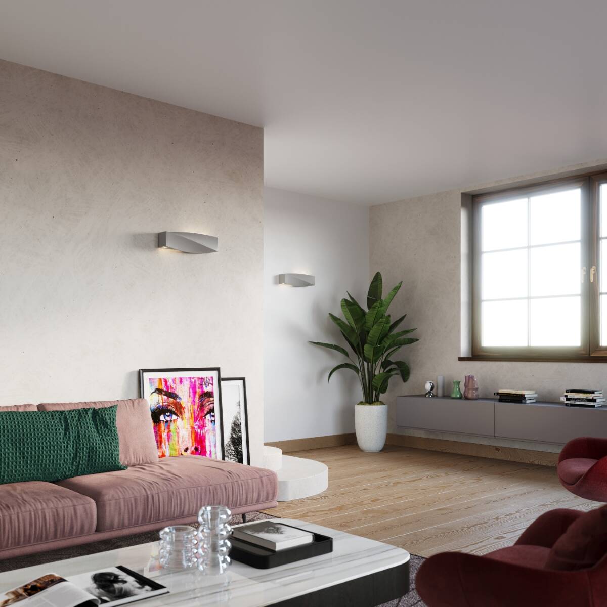 Keramik - Wandleuchte "Sigma" – Wandlampen in Grau | Dexity Lichtdesign