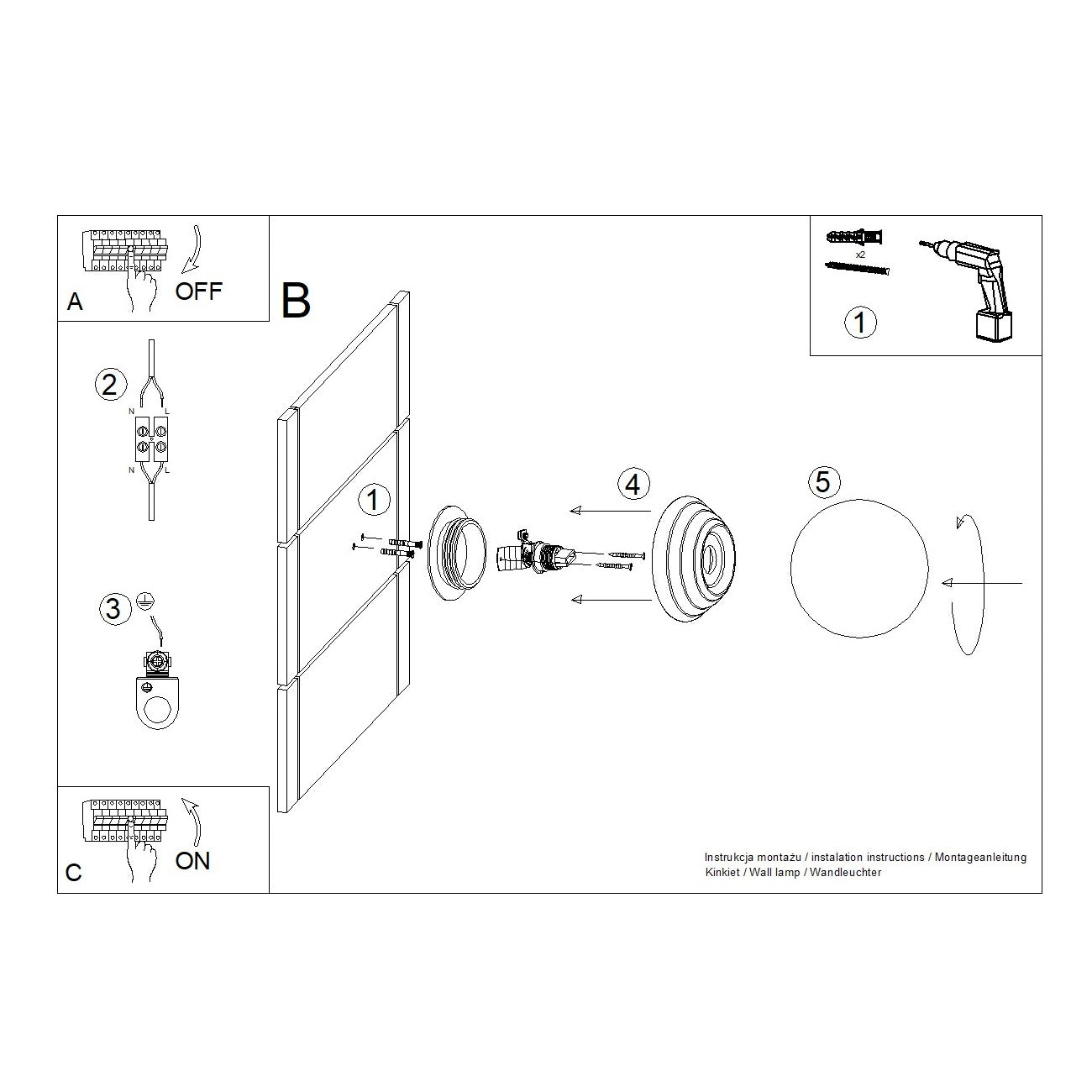 Wandleuchte "ZORI" IP44
