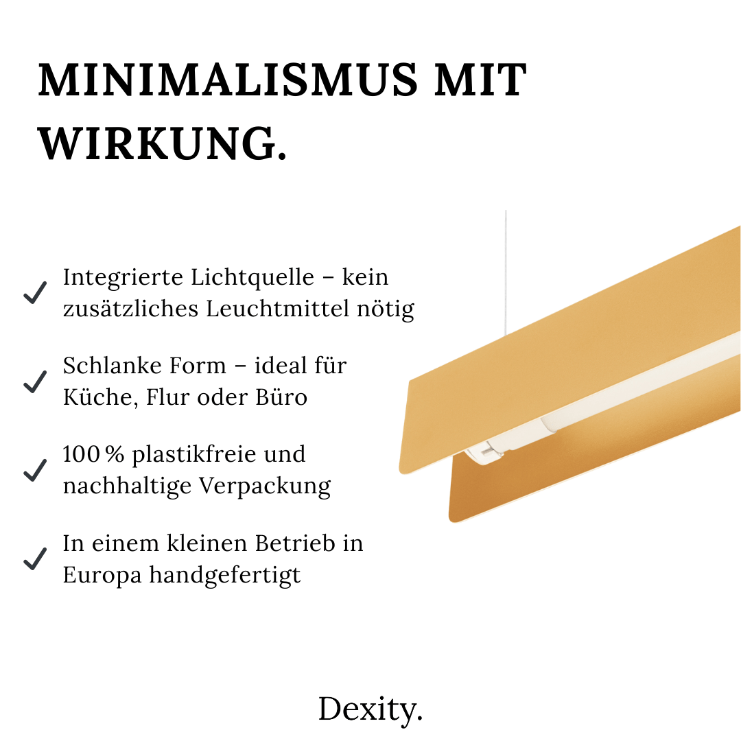 Hängeleuchte „Spark“ – Pendelleuchten in Gold | Dexity Lichtdesign