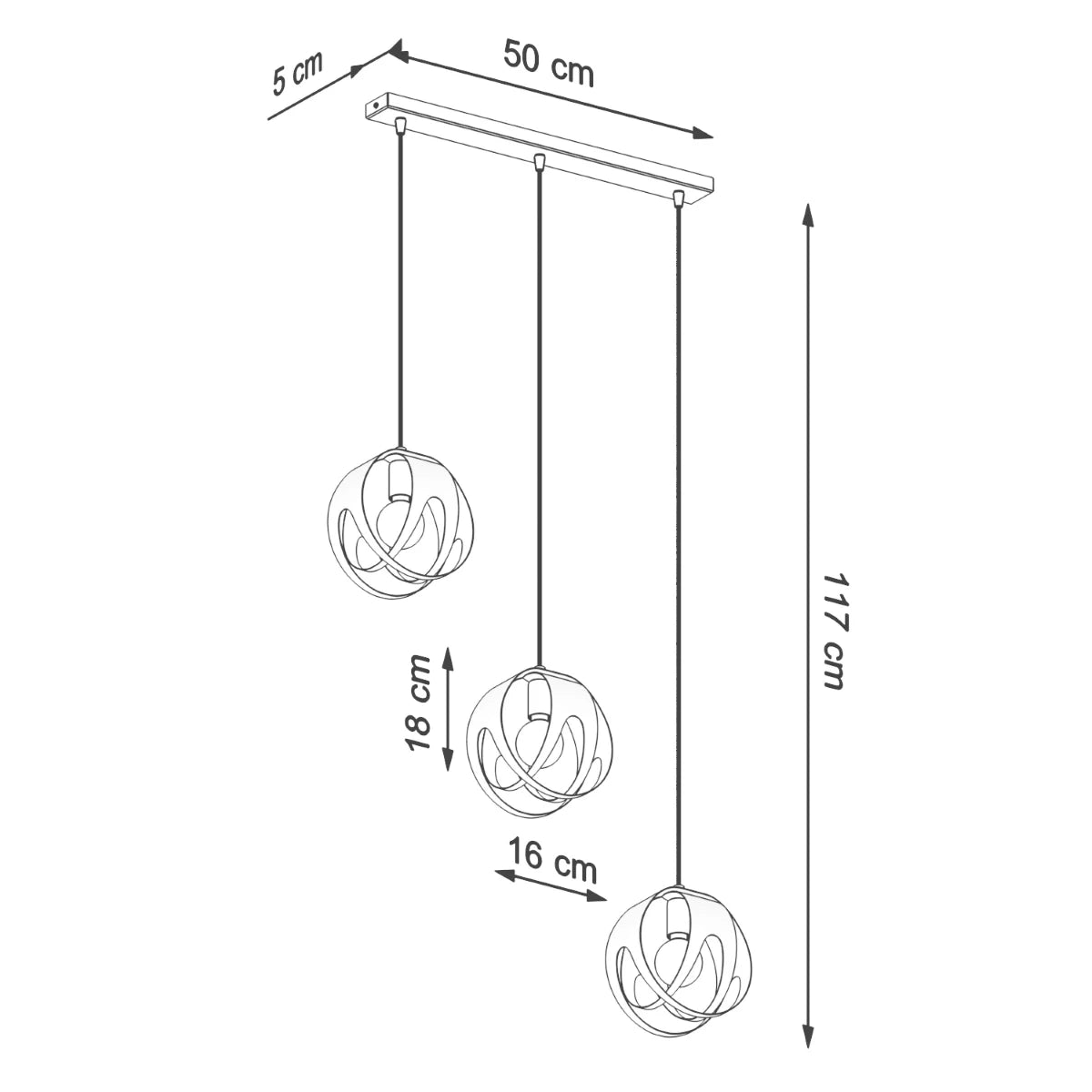 Hängeleuchte "TULOS 3L" – Pendelleuchten in Weiß | Dexity Lichtdesign