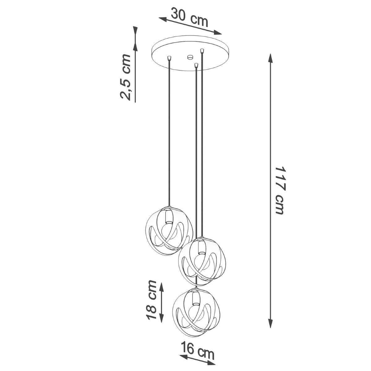 Hängeleuchte "TULOS 3P" – Pendelleuchten in Weiß | Dexity Lichtdesign