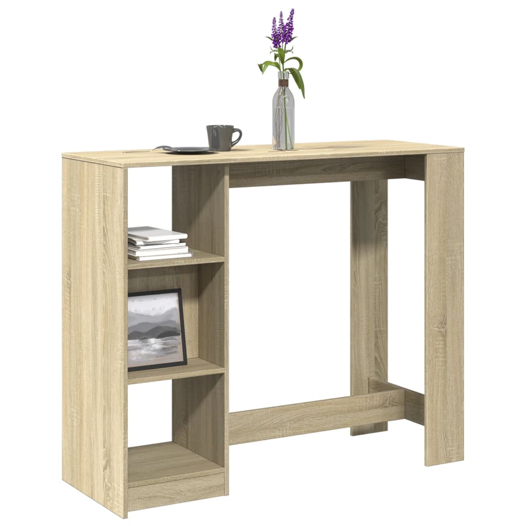Bartisch mit Regal 124x46x103,5 cm