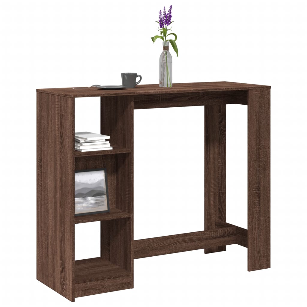 Bartisch mit Regal 124x46x103,5 cm