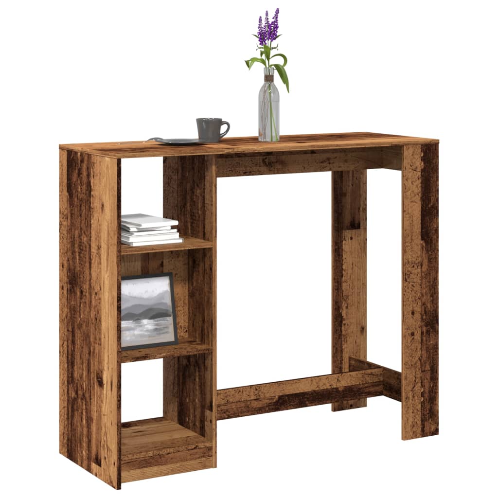 Bartisch mit Regal 124x46x103,5 cm
