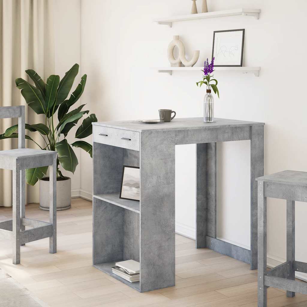 Bartisch mit Regal 102x70x103,5 cm