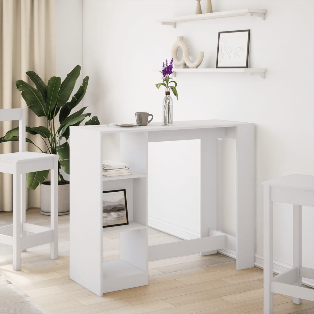 Bartisch mit Regal 124x46x103,5 cm