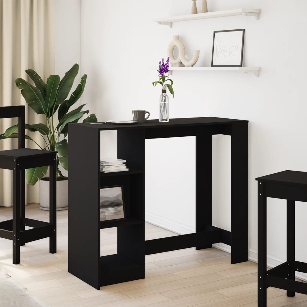 Bartisch mit Regal 124x46x103,5 cm