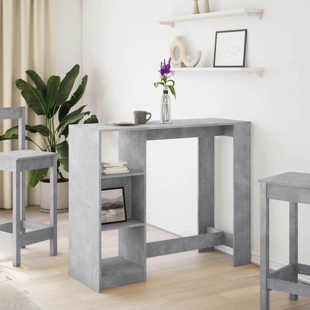 Bartisch mit Regal 124x46x103,5 cm