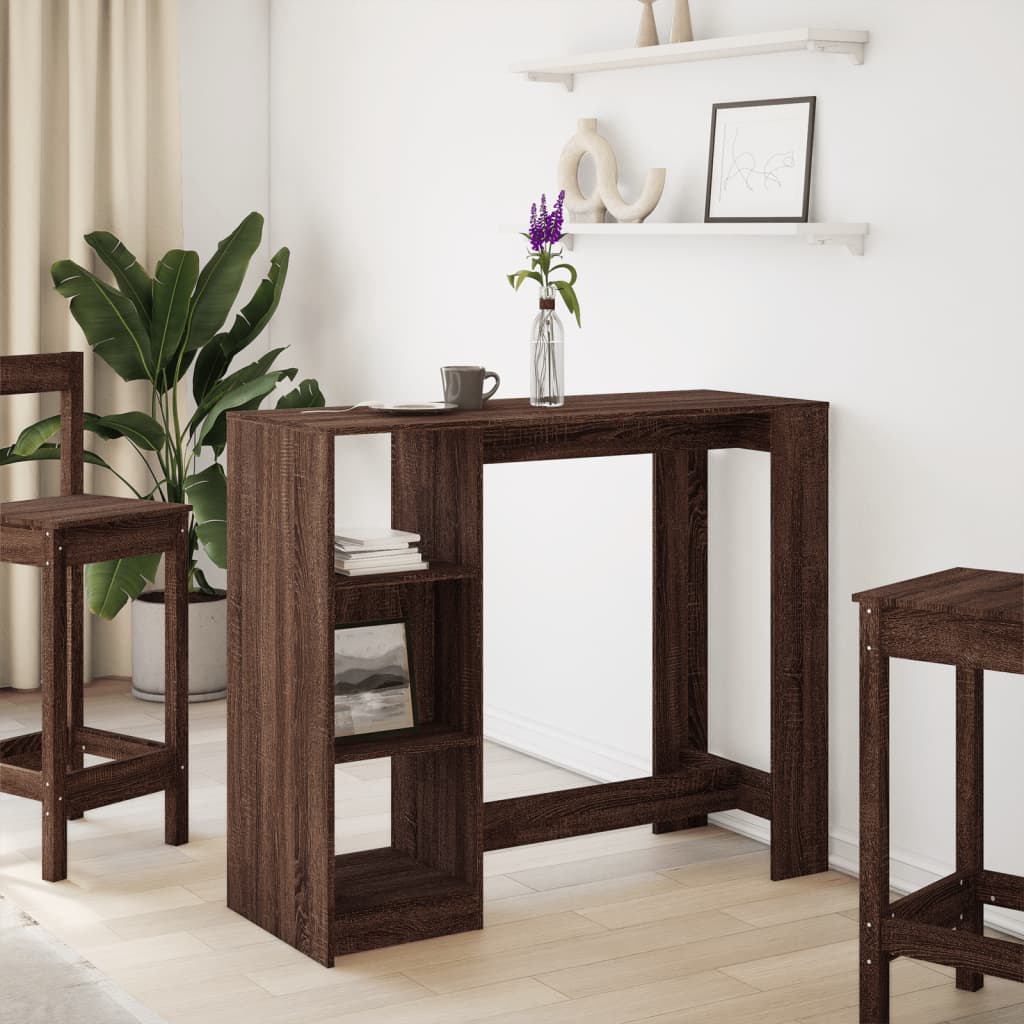 Bartisch mit Regal 124x46x103,5 cm