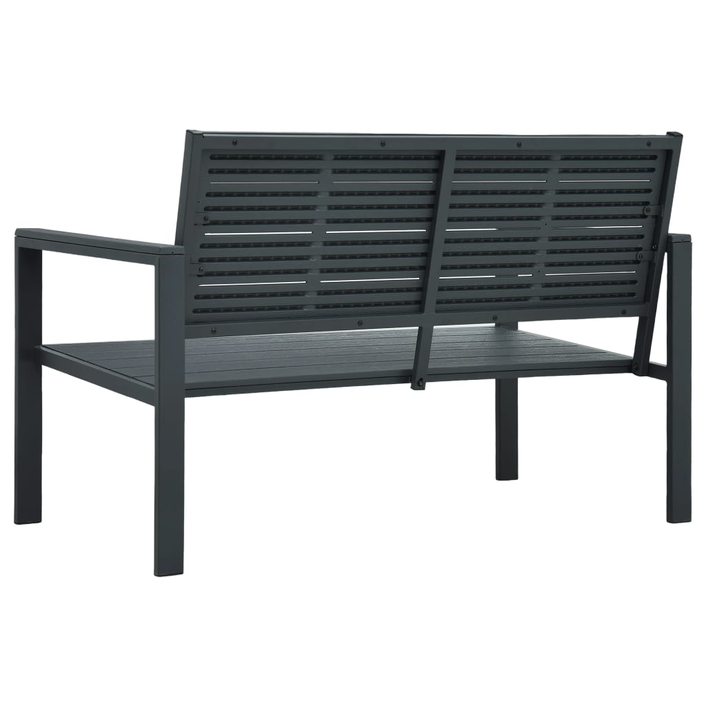 Gartenbank 120 cm HDPE Holz-Optik