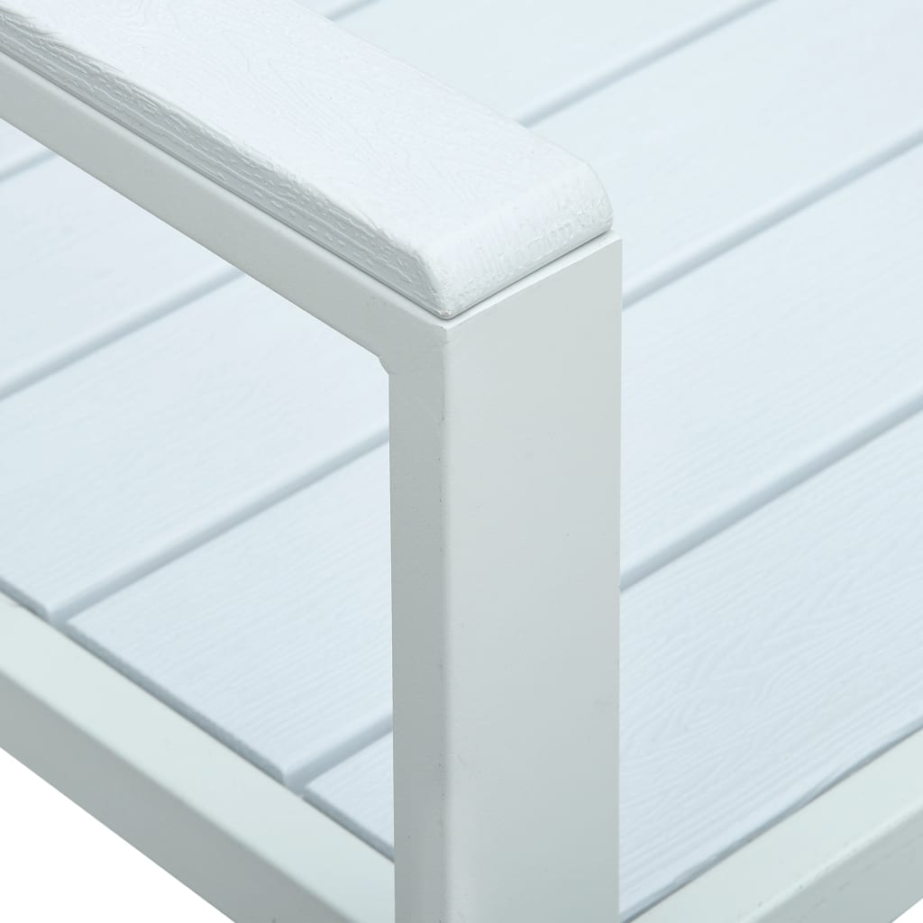 Gartenbank 120 cm HDPE Holz-Optik