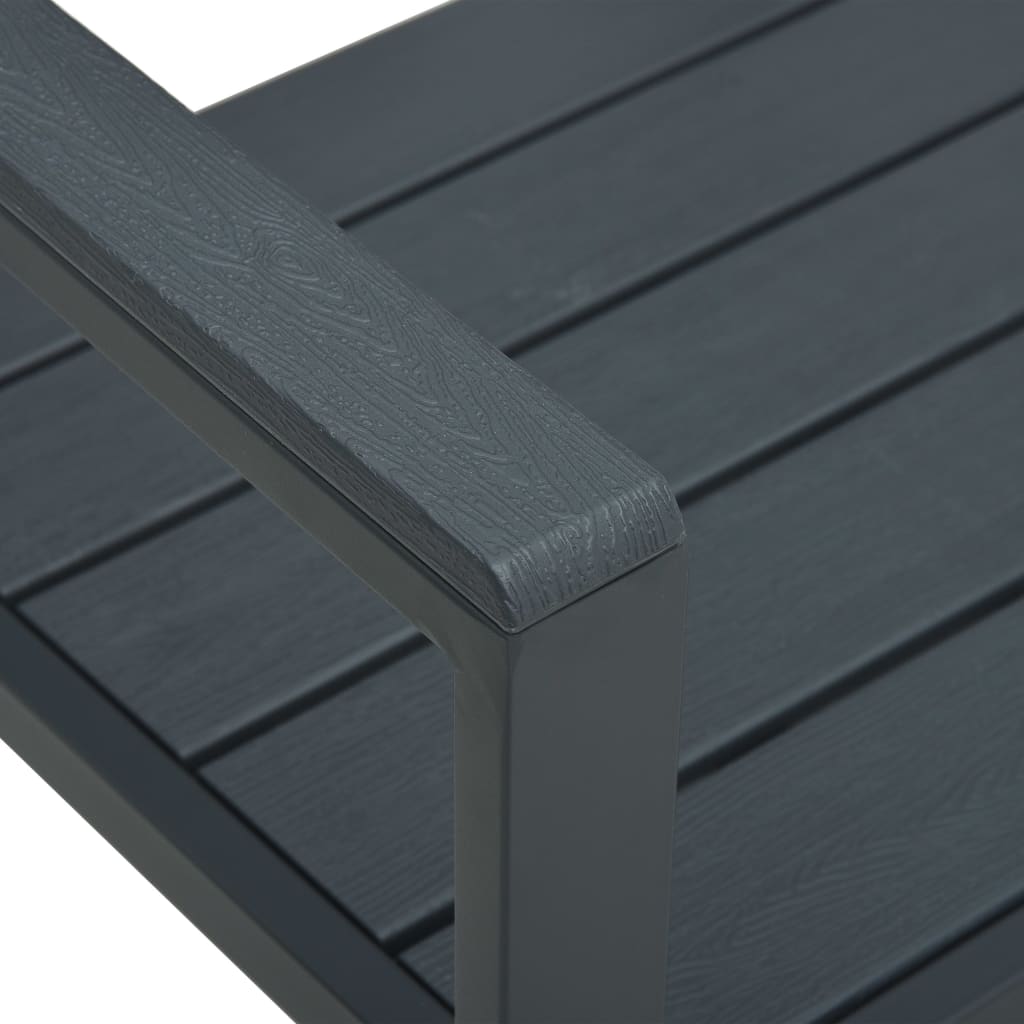 Gartenbank 120 cm HDPE Holz-Optik
