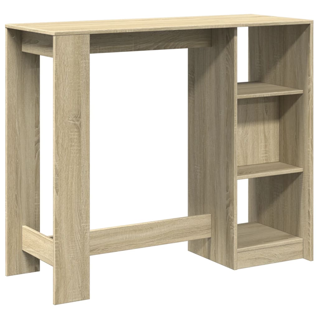 Bartisch mit Regal 124x46x103,5 cm