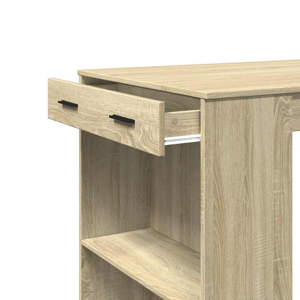Bartisch mit Regal 102x70x103,5 cm