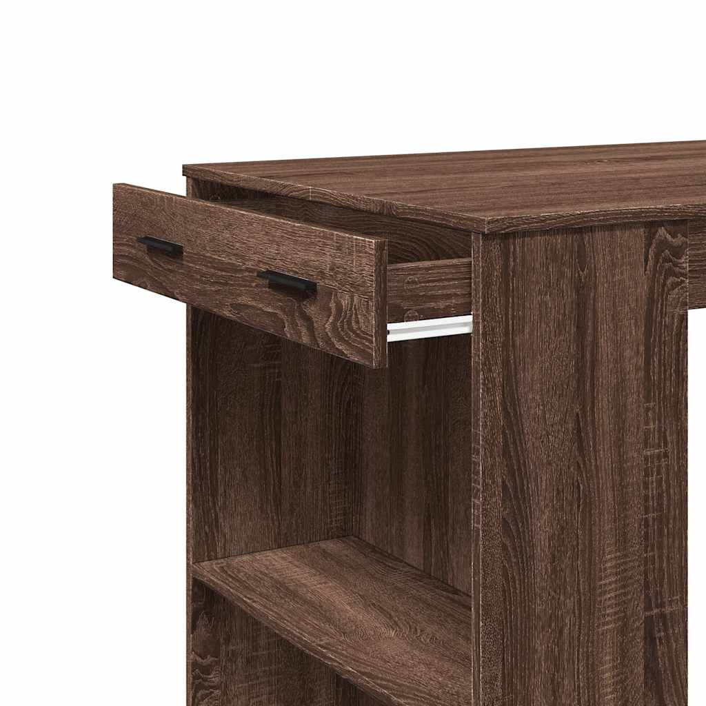Bartisch mit Regal 102x70x103,5 cm
