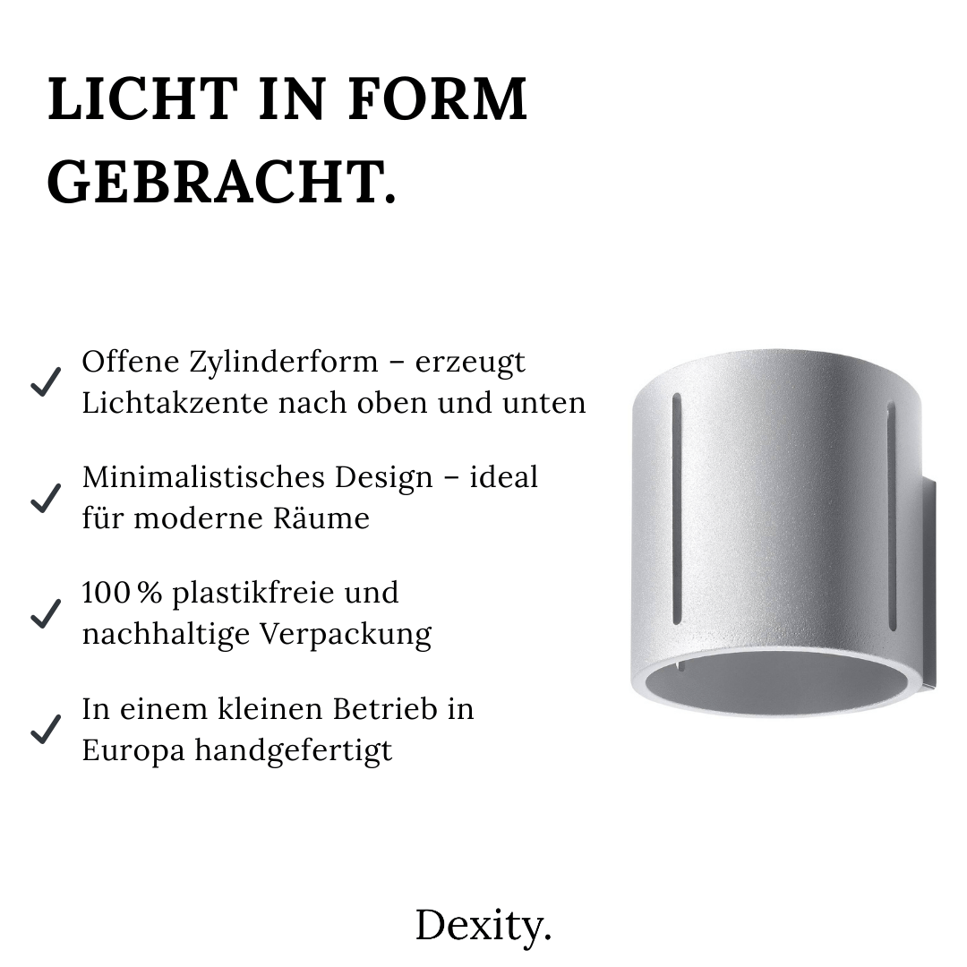 Wandleuchte "Inez" – Wandlampen in Grau | Dexity Lichtdesign