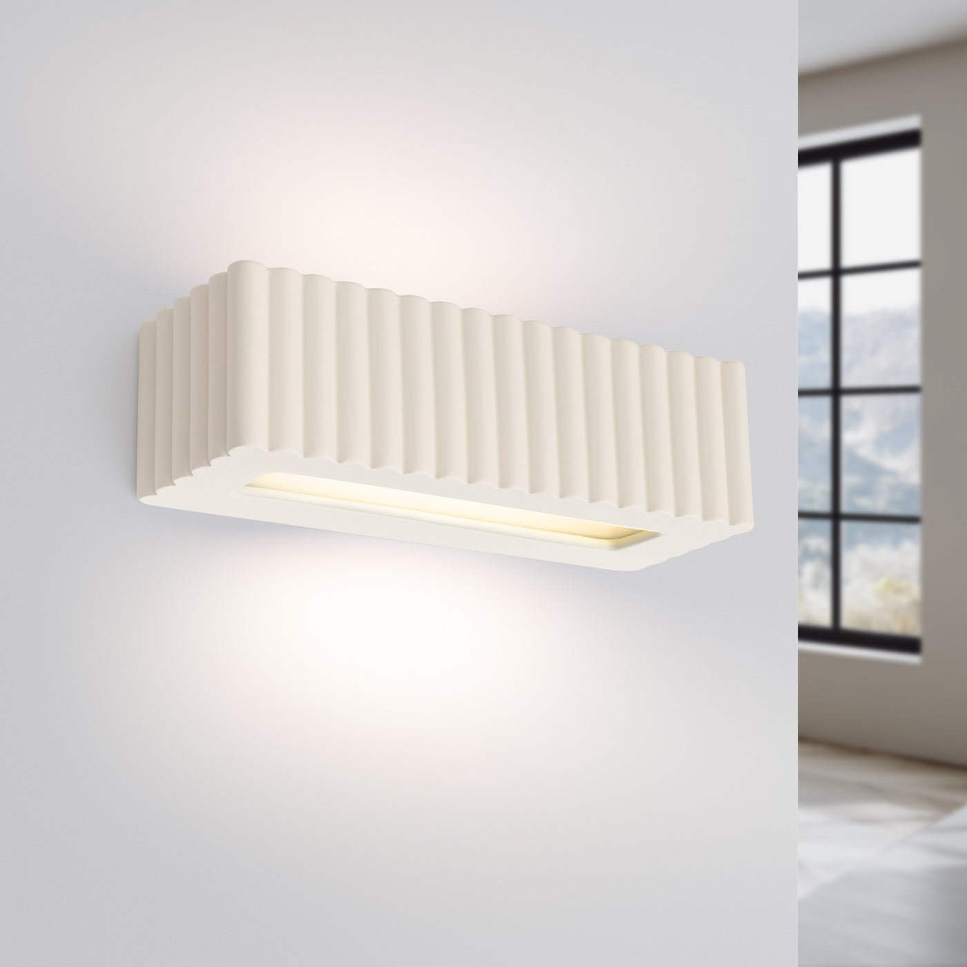 Keramik Wandleuchte "RIGATA" – in Beige | Dexity Lichtdesign