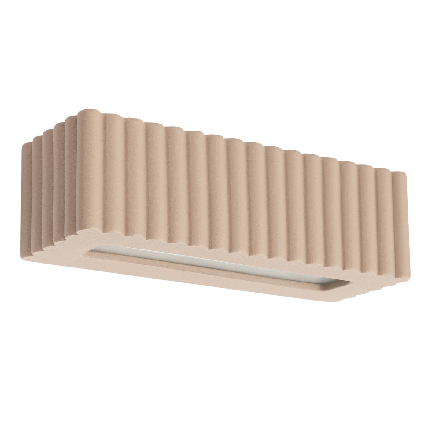 Keramik Wandleuchte "RIGATA" – in Taupe | Dexity Lichtdesign