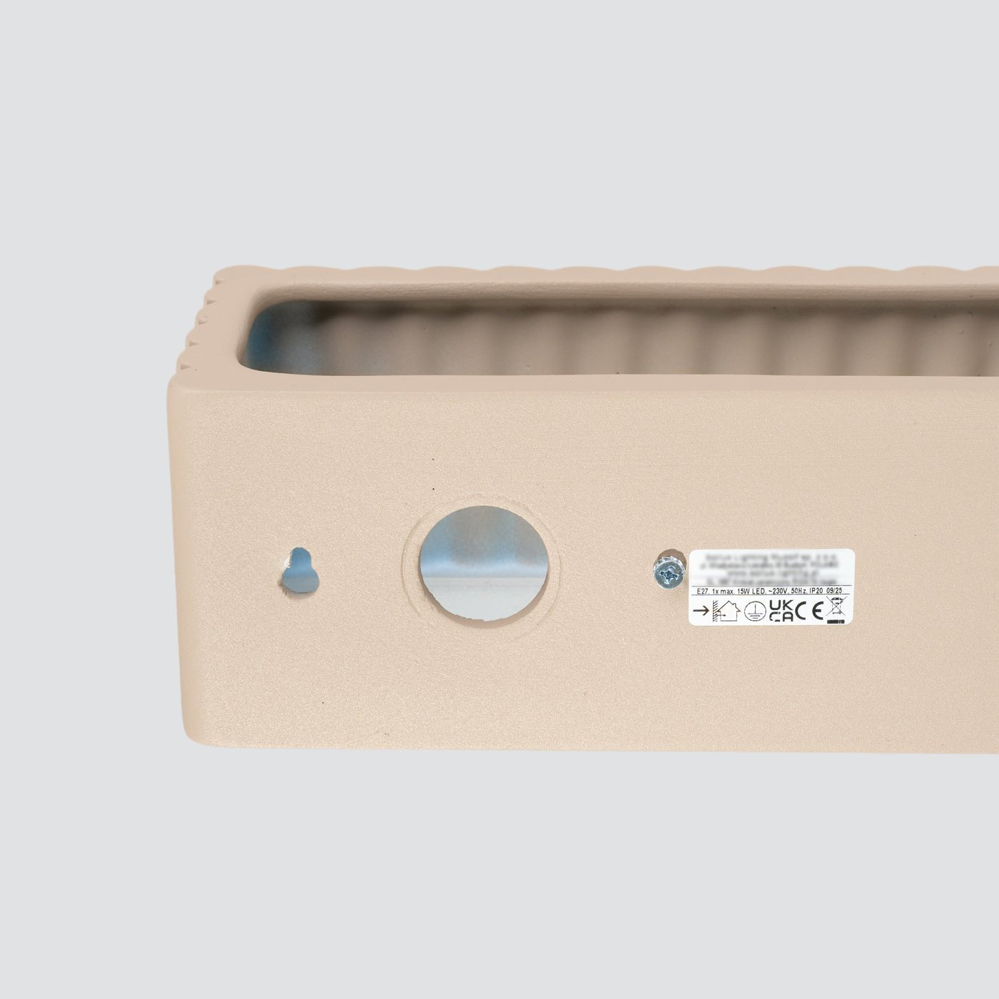 Keramik Wandleuchte "RIGATA" – in Taupe | Dexity Lichtdesign