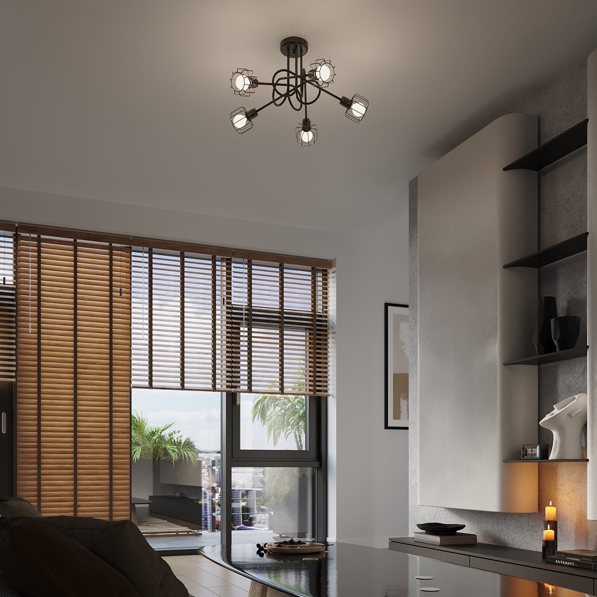 Kronleuchter "BELUCI 5S" – Kronleuchter in Schwarz | Dexity Lichtdesign