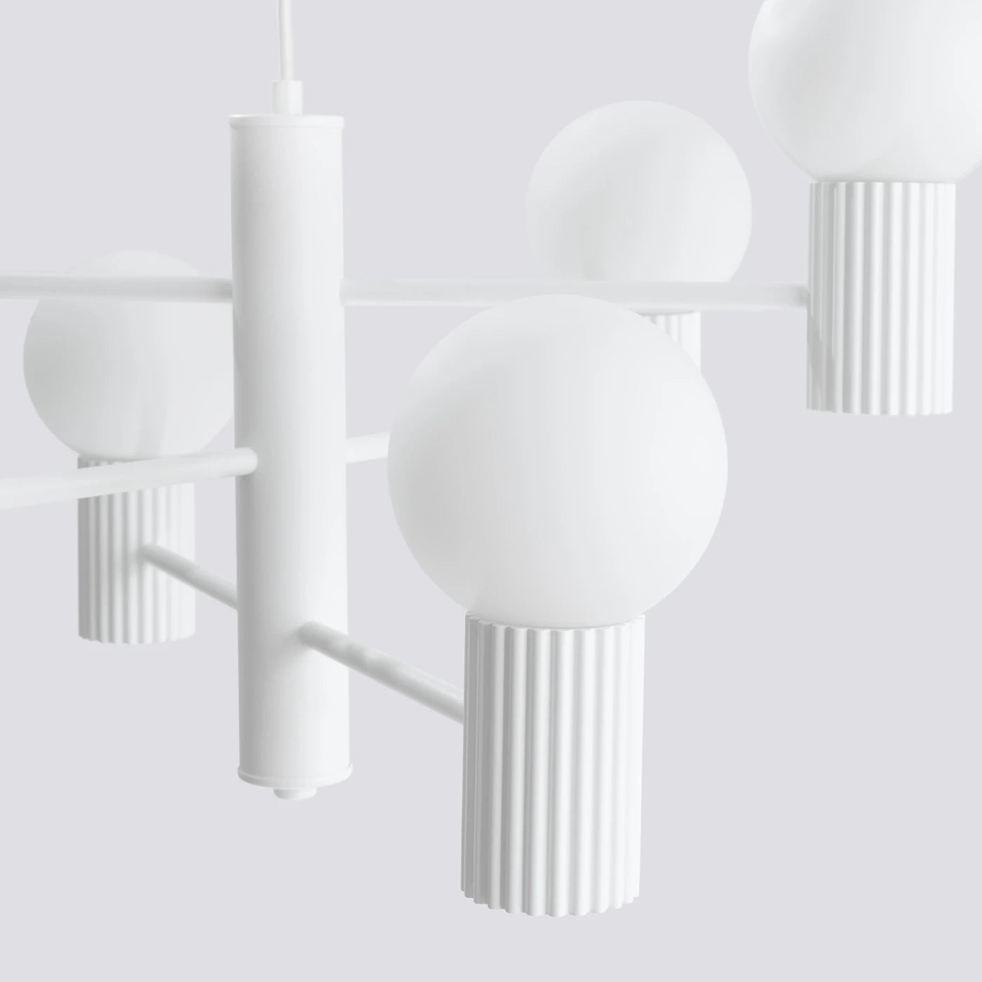 Kronleuchter "HALO 6" – in Weiß | Dexity Lichtdesign