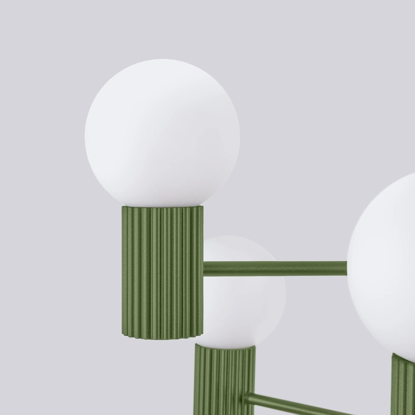 Kronleuchter "HALO 6" – in Olivgrün | Dexity Lichtdesign