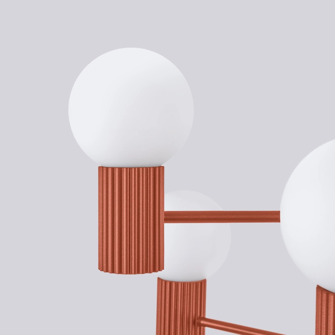 Kronleuchter "HALO 6" – in Roter Ocker | Dexity Lichtdesign