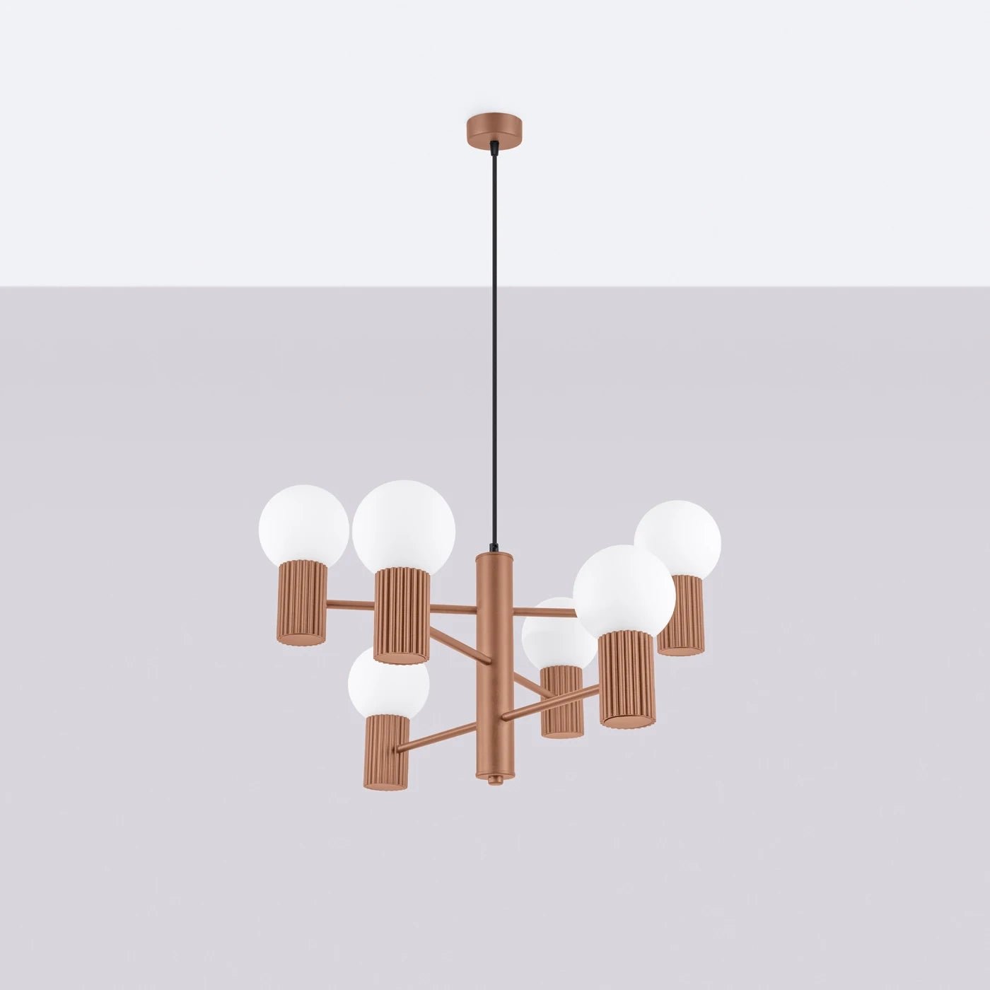 Kronleuchter "HALO 6" – in Mokka | Dexity Lichtdesign