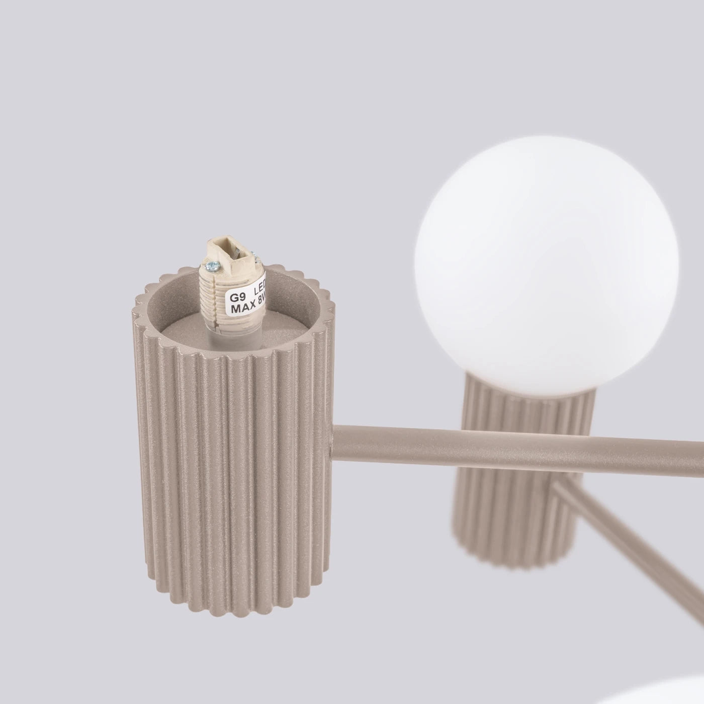 Kronleuchter "HALO 6" – in Taupe | Dexity Lichtdesign