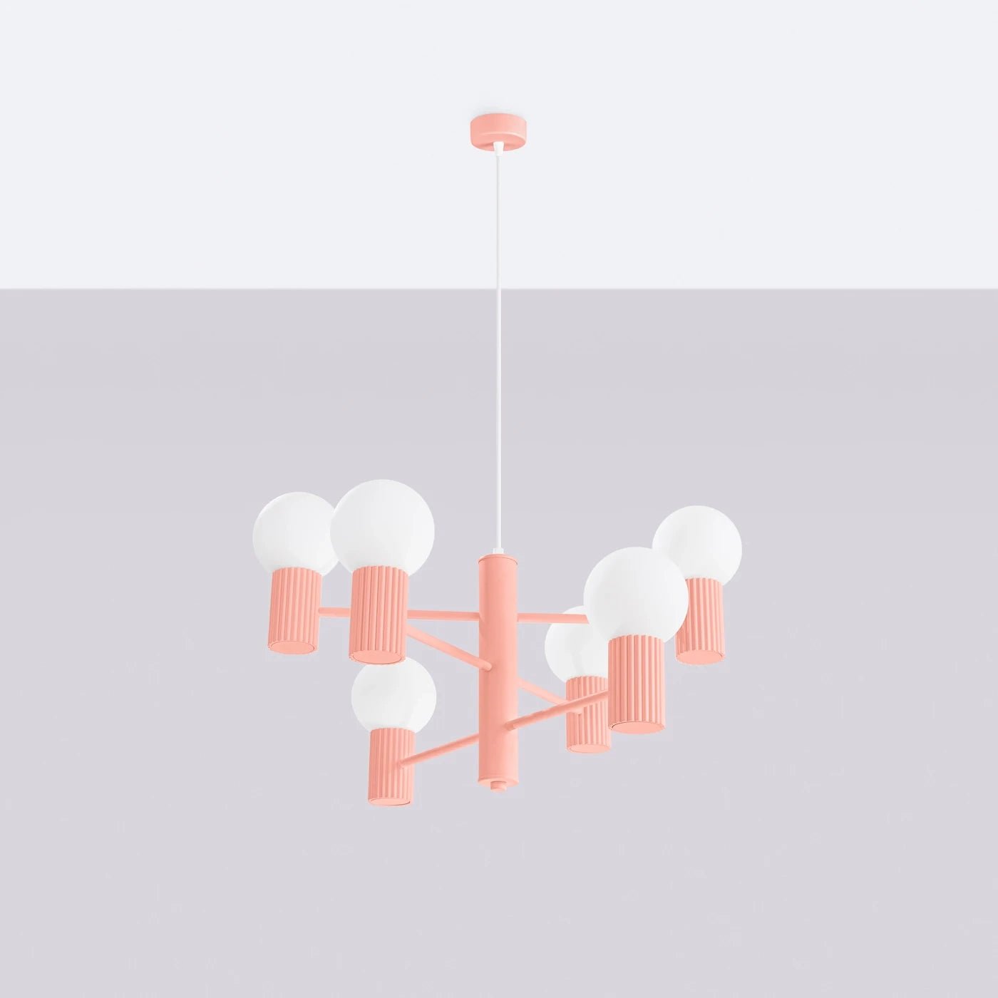 Kronleuchter "HALO 6" – in Apricot | Dexity Lichtdesign