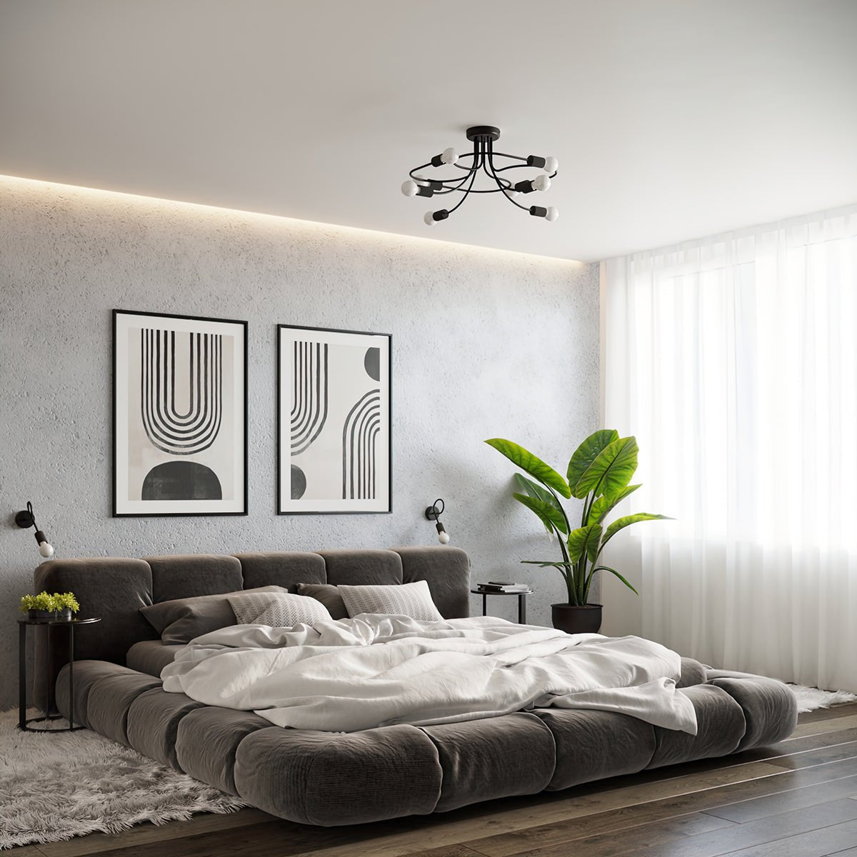 Kronleuchter "LEVAR 8" – Kronleuchter in Schwarz | Dexity Lichtdesign