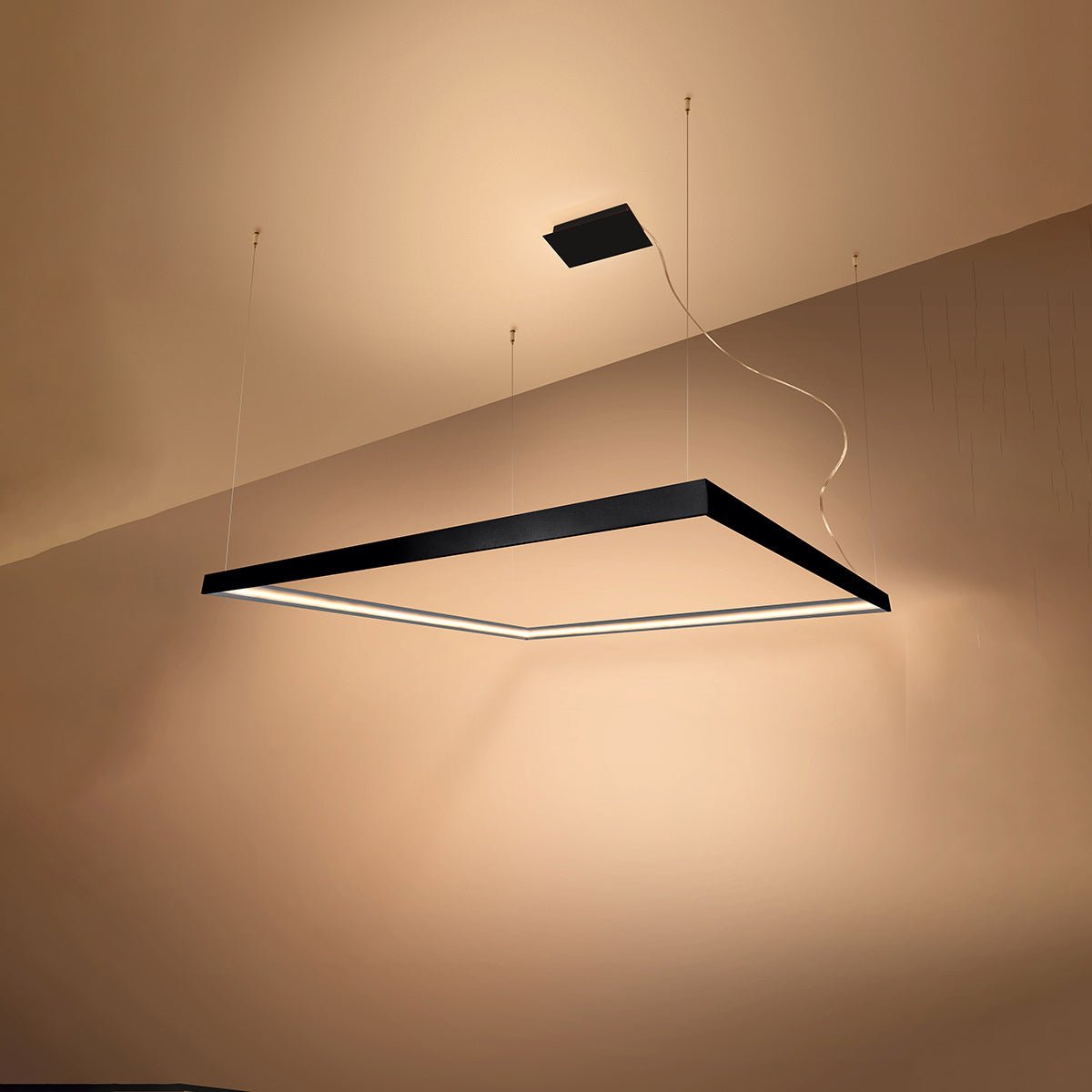 Kronleuchter "NELYA L" 3000K – Pendelleuchte in Schwarz | Dexity Lichtdesign