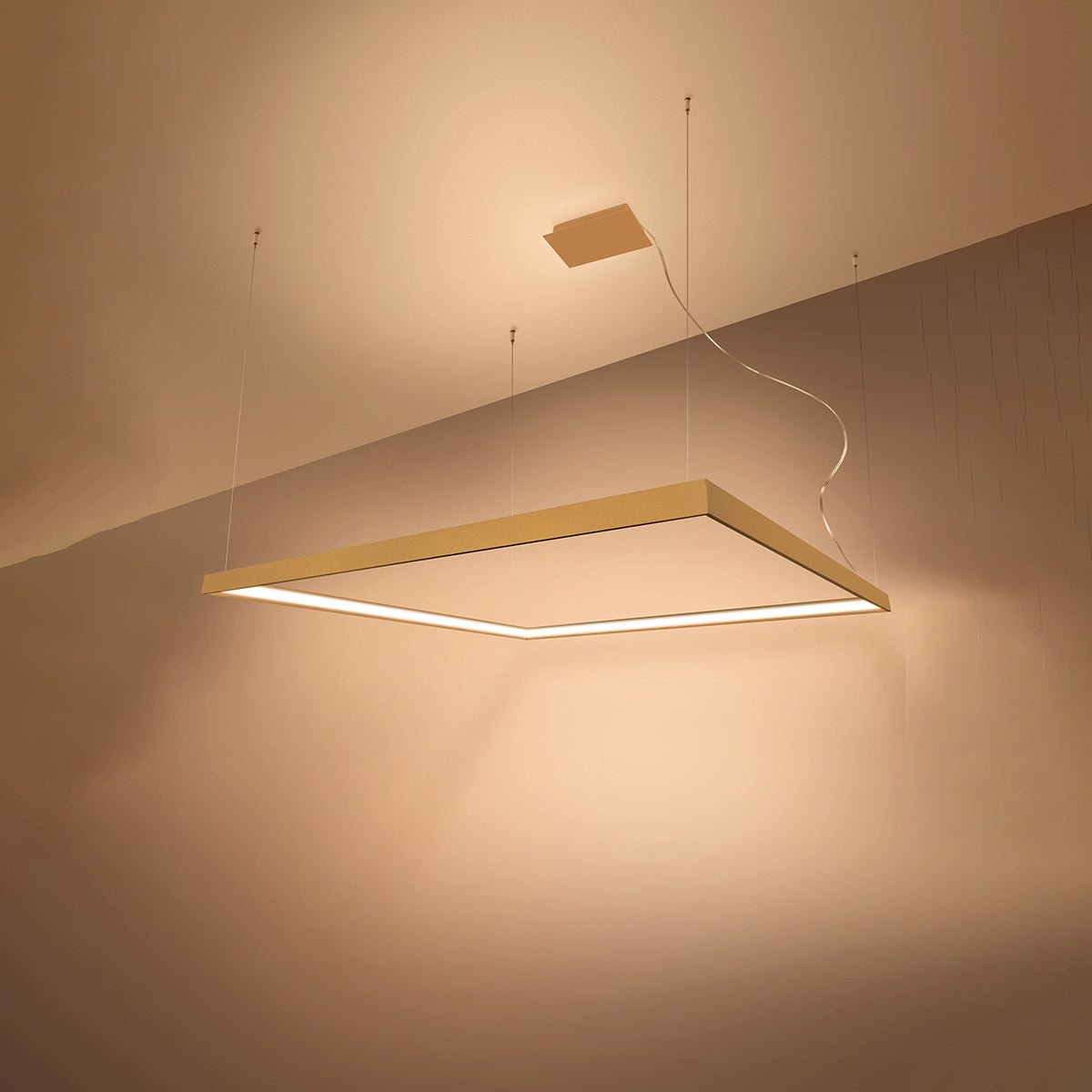 Kronleuchter "NELYA L" 3000K – Pendelleuchte in Golden | Dexity Lichtdesign
