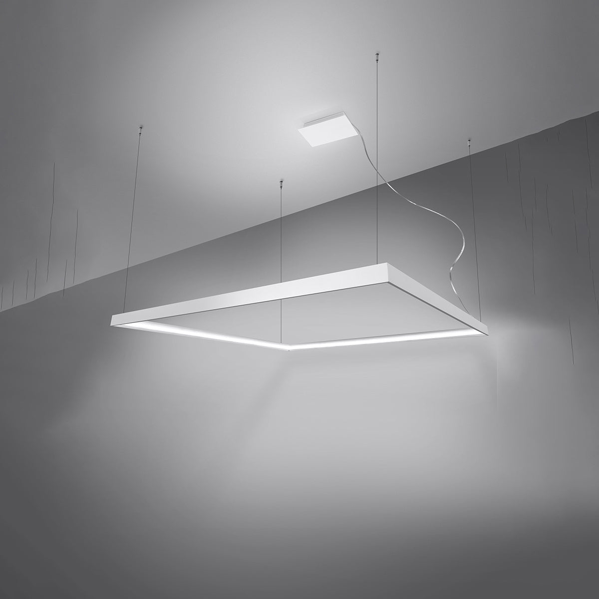 Kronleuchter "NELYA L" 4000K – Pendelleuchte in Weiß | Dexity Lichtdesign