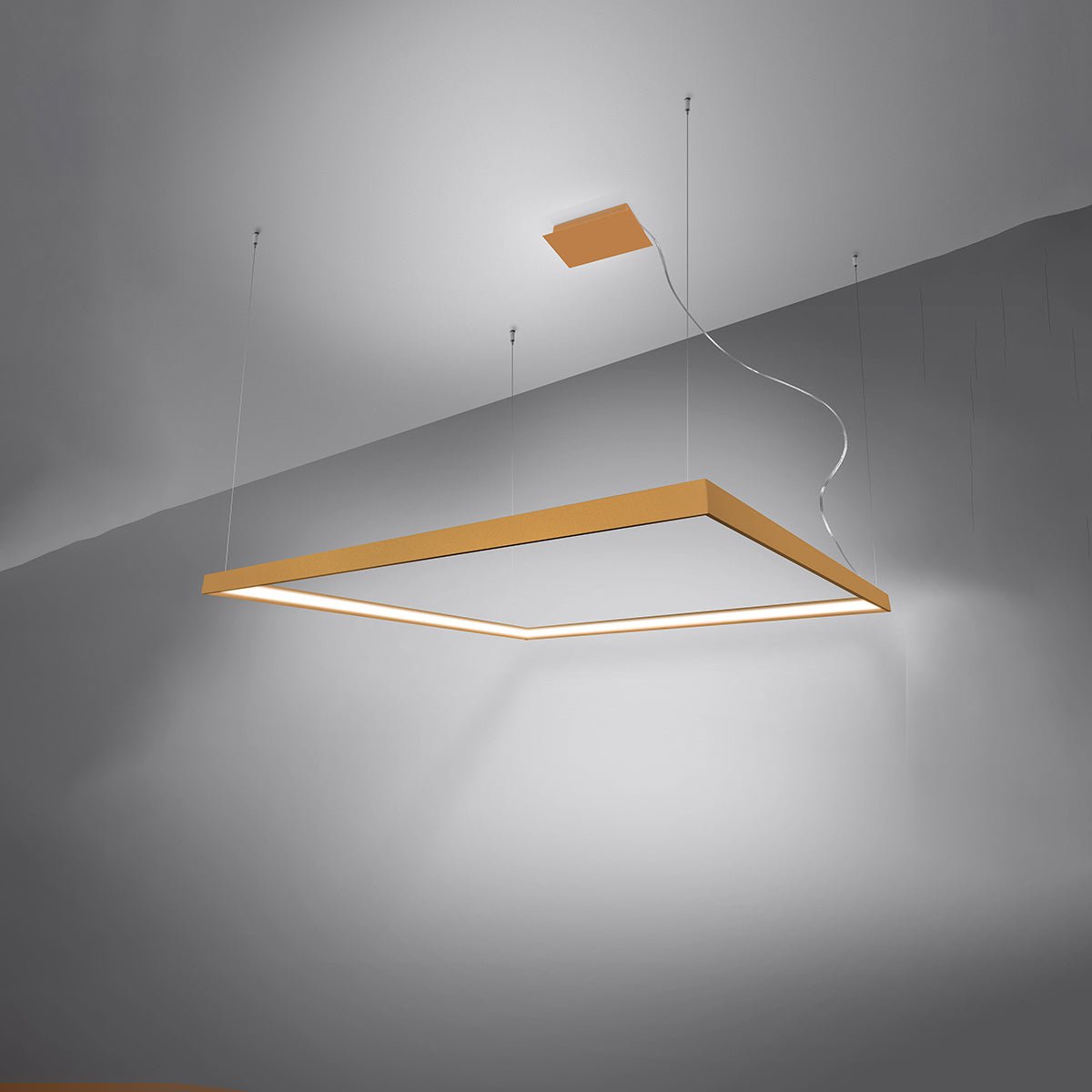 Kronleuchter "NELYA L" 4000K – Pendelleuchte in Golden | Dexity Lichtdesign