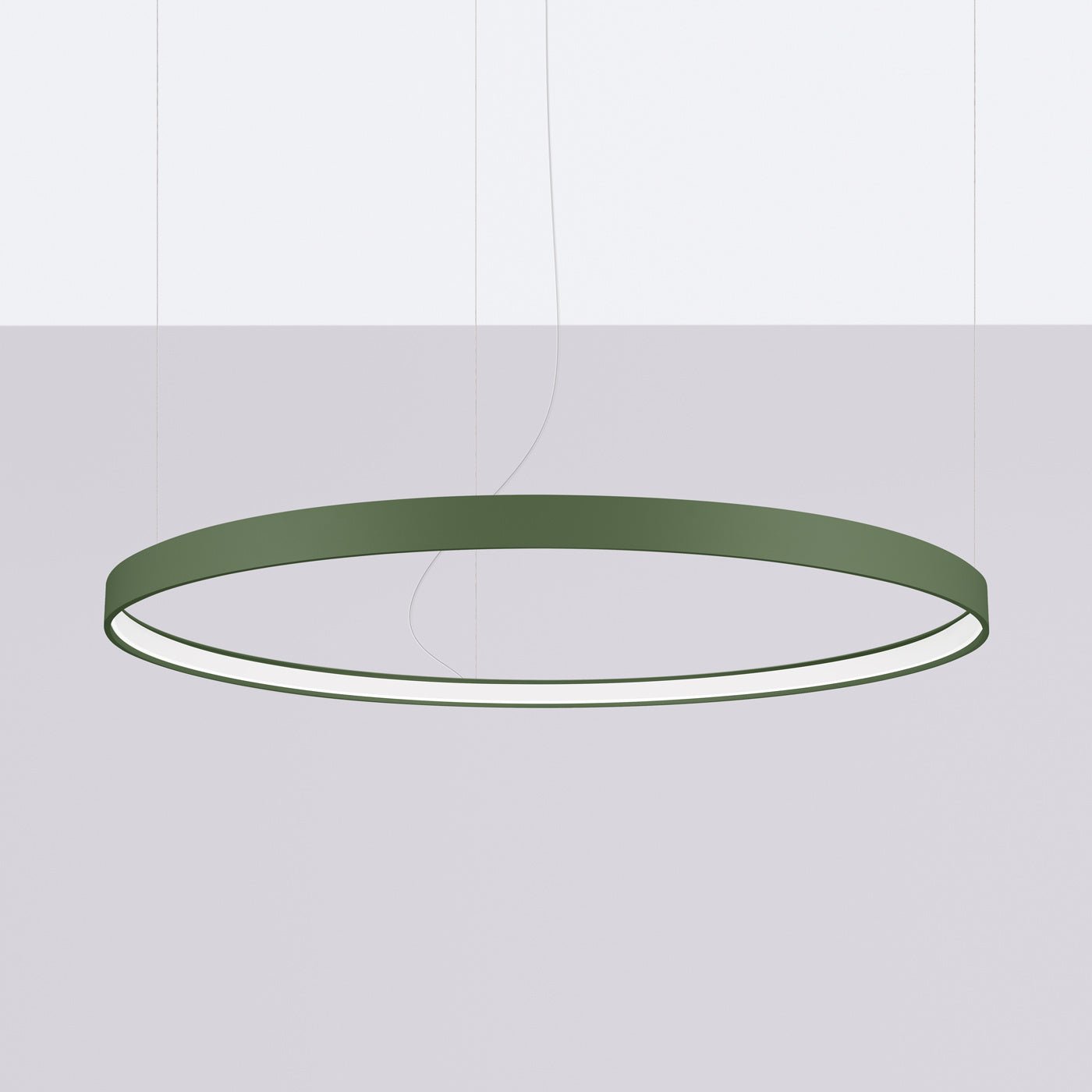 Kronleuchter "RIO 110" 3000K – Pendelleuchte in Olivgrün | Dexity Lichtdesign