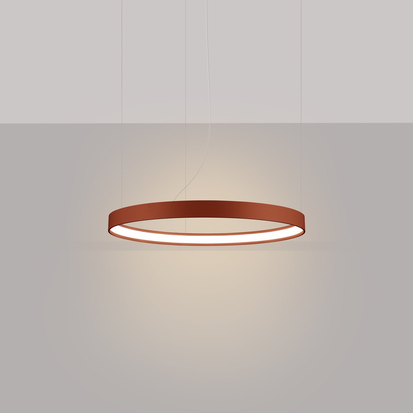 Kronleuchter "RIO 55" 3000K – Pendelleuchte in Roter Ocker | Dexity Lichtdesign