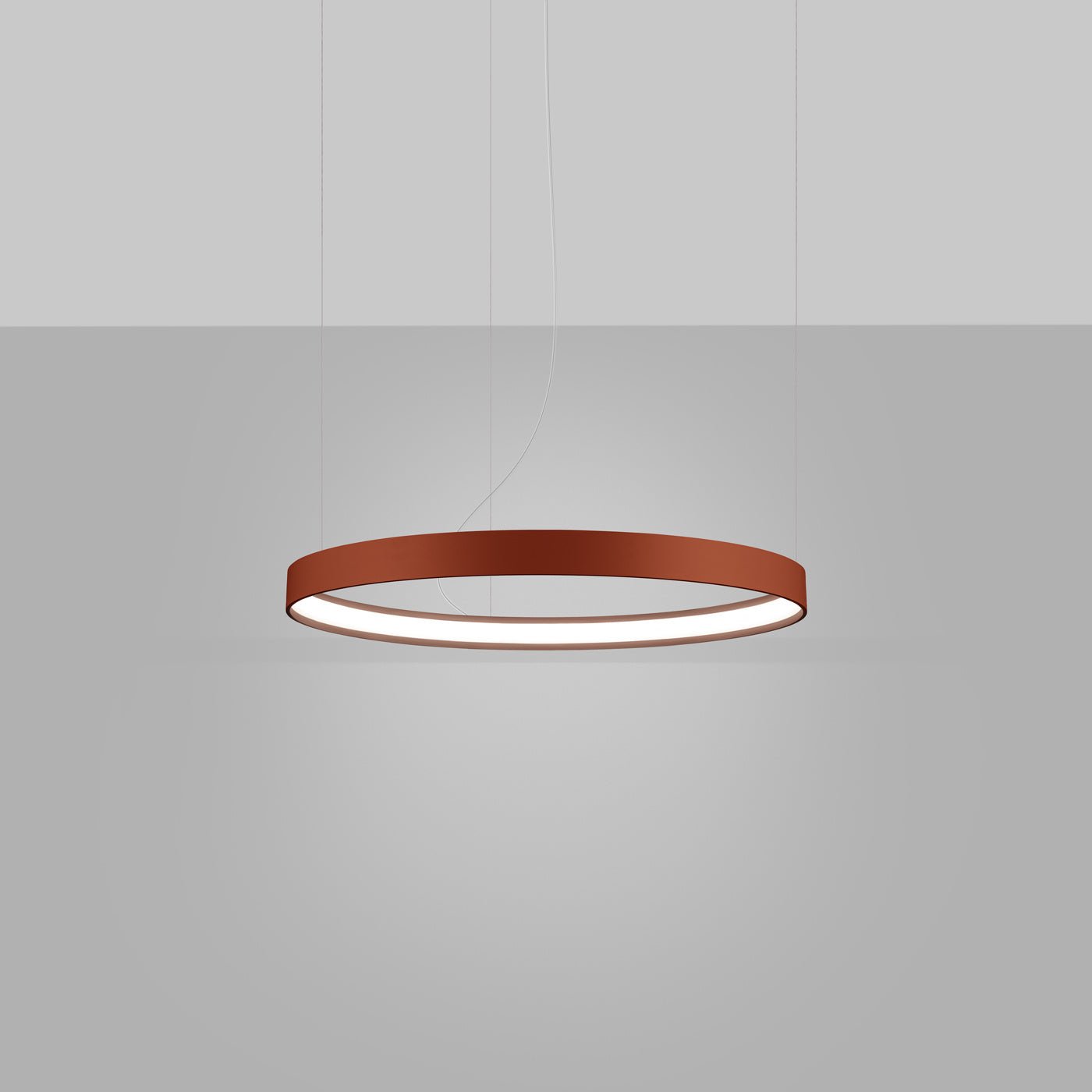 Kronleuchter "RIO 55" 4000K – Pendelleuchte in Roter Ocker | Dexity Lichtdesign