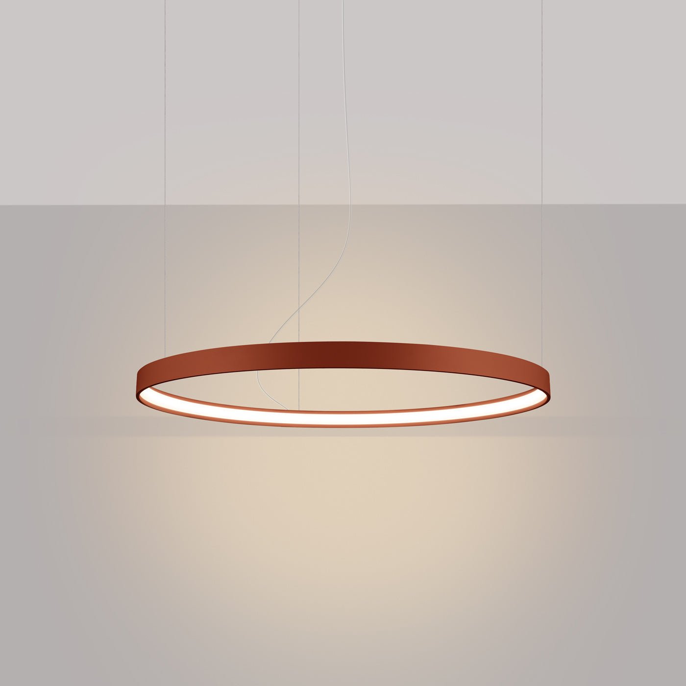 Kronleuchter "RIO 78" 3000K – Pendelleuchte in Roter Ocker | Dexity Lichtdesign