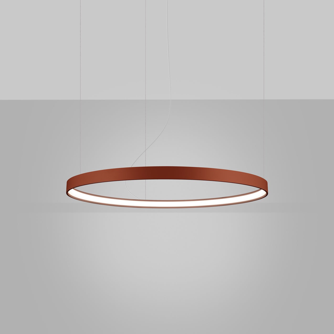 Kronleuchter "RIO 78" 4000K – Pendelleuchte in Roter Ocker | Dexity Lichtdesign