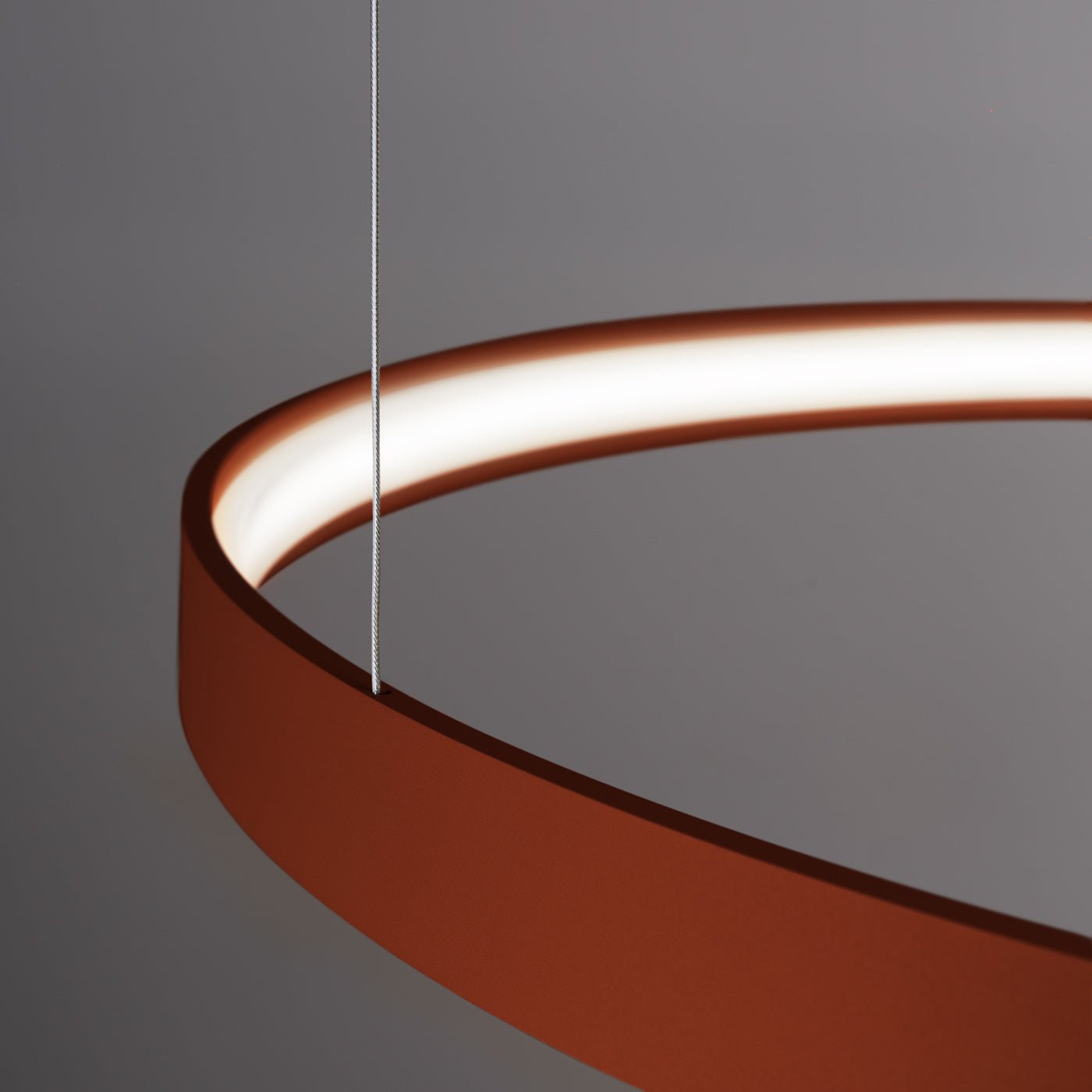 Kronleuchter "RIO 78" 4000K – Pendelleuchte in Roter Ocker | Dexity Lichtdesign