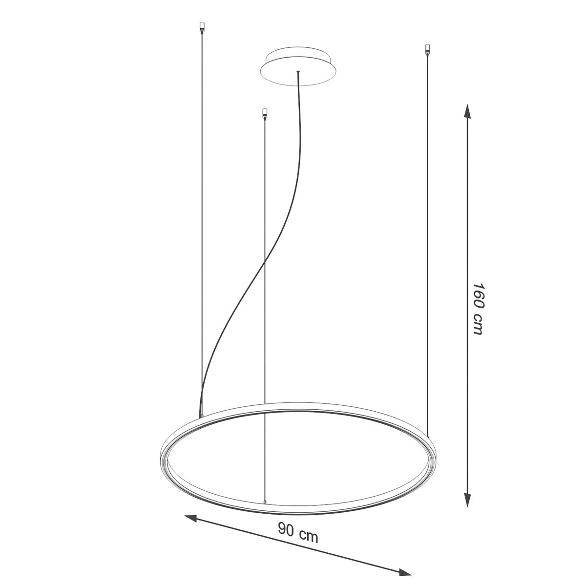Kronleuchter "RISA 90" 3000K – Pendelleuchte in | Dexity Lichtdesign
