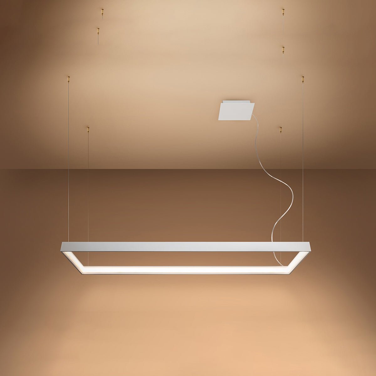 Kronleuchter "TUULA L" 3000K – Pendelleuchte in Weiß | Dexity Lichtdesign