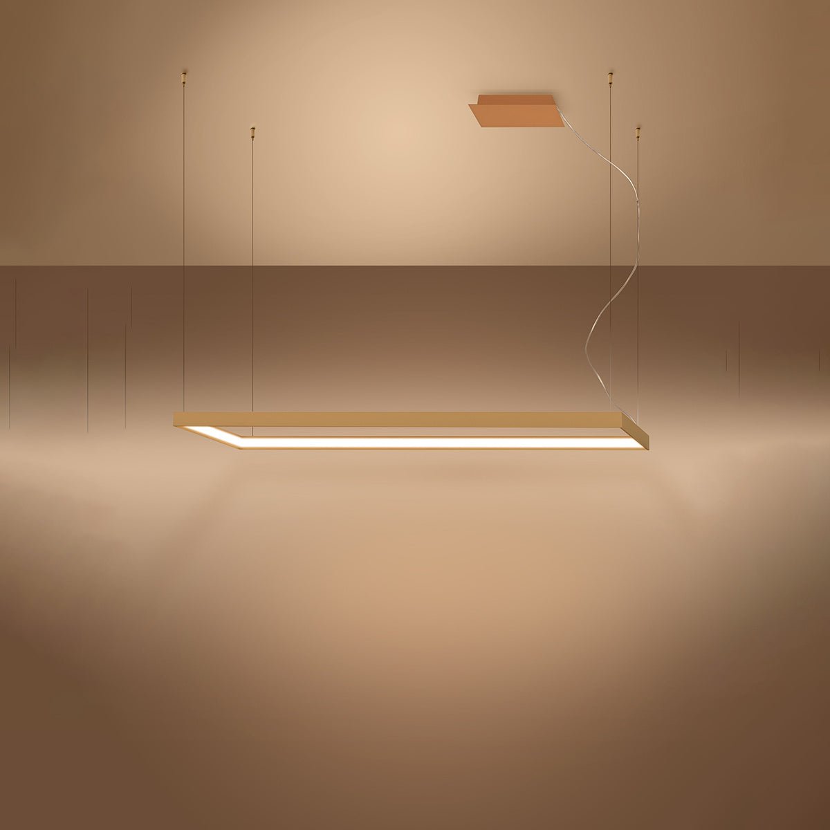 Kronleuchter "TUULA L" 3000K – Pendelleuchte in Golden | Dexity Lichtdesign